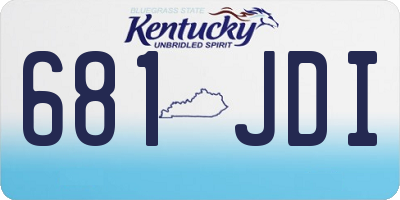 KY license plate 681JDI