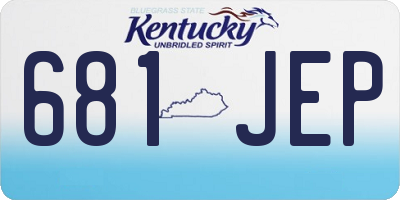 KY license plate 681JEP