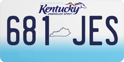 KY license plate 681JES