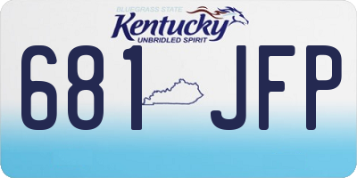 KY license plate 681JFP