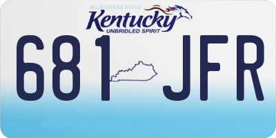 KY license plate 681JFR