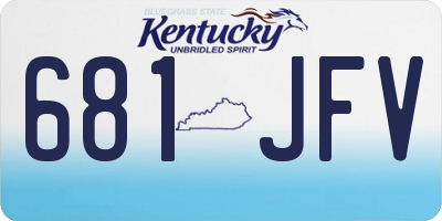 KY license plate 681JFV