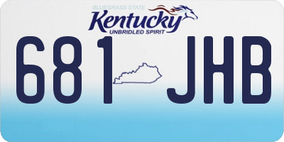 KY license plate 681JHB