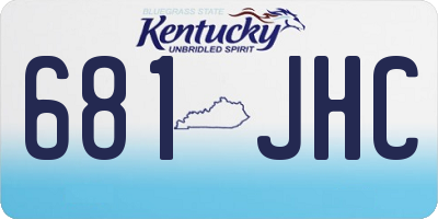 KY license plate 681JHC
