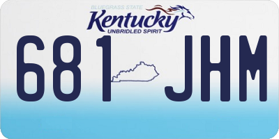 KY license plate 681JHM