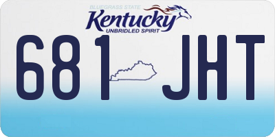 KY license plate 681JHT