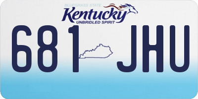 KY license plate 681JHU
