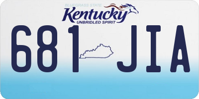 KY license plate 681JIA