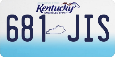 KY license plate 681JIS