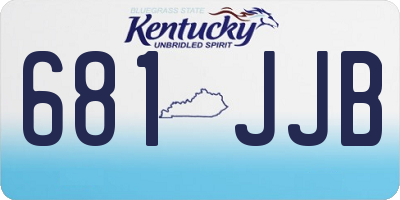 KY license plate 681JJB