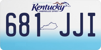 KY license plate 681JJI
