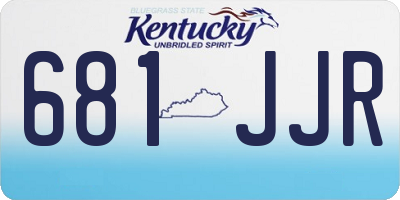 KY license plate 681JJR