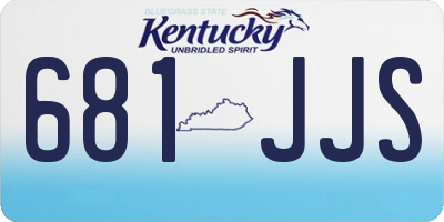 KY license plate 681JJS