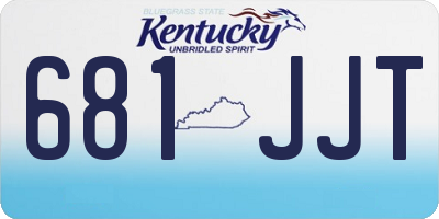 KY license plate 681JJT