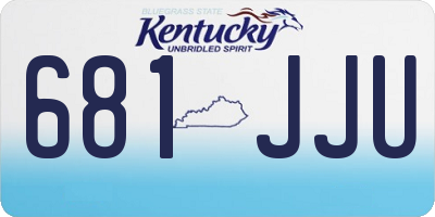 KY license plate 681JJU