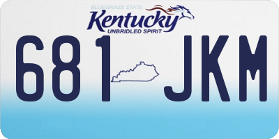 KY license plate 681JKM