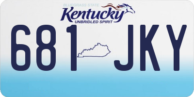 KY license plate 681JKY