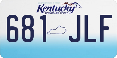 KY license plate 681JLF