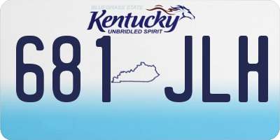 KY license plate 681JLH