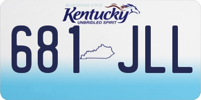 KY license plate 681JLL