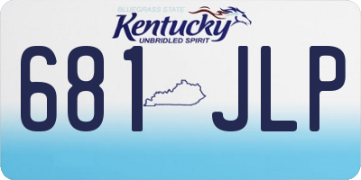 KY license plate 681JLP