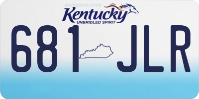 KY license plate 681JLR