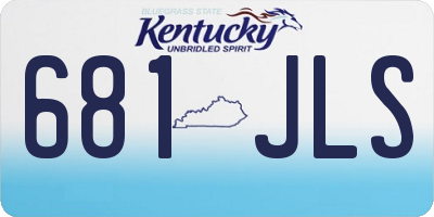 KY license plate 681JLS