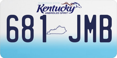 KY license plate 681JMB