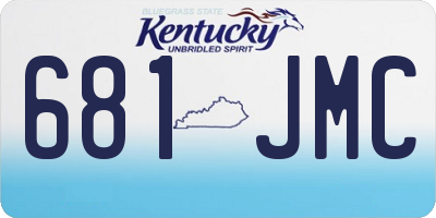 KY license plate 681JMC