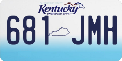 KY license plate 681JMH