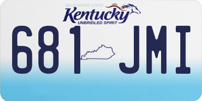 KY license plate 681JMI
