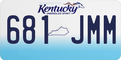 KY license plate 681JMM