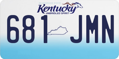 KY license plate 681JMN
