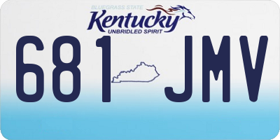 KY license plate 681JMV