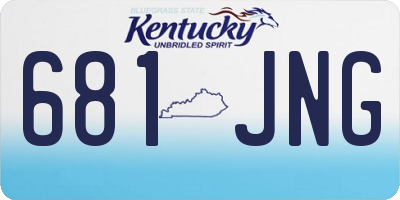 KY license plate 681JNG