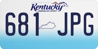 KY license plate 681JPG