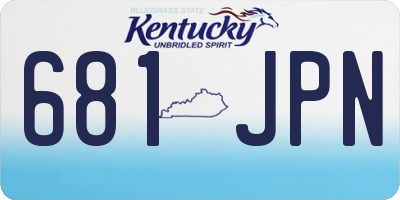 KY license plate 681JPN