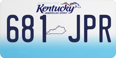 KY license plate 681JPR