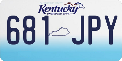 KY license plate 681JPY
