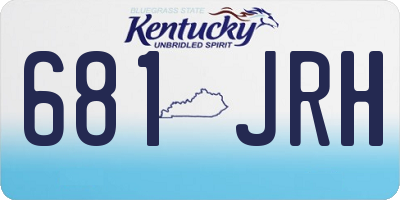 KY license plate 681JRH
