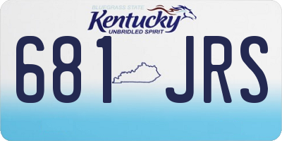 KY license plate 681JRS