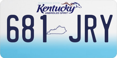 KY license plate 681JRY