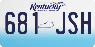 KY license plate 681JSH