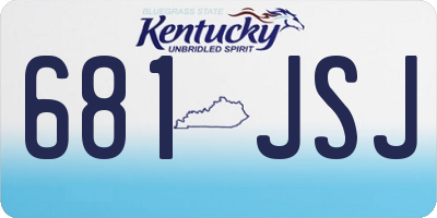 KY license plate 681JSJ