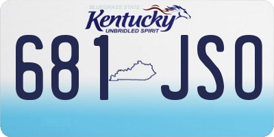 KY license plate 681JSO
