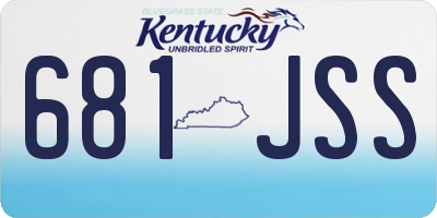 KY license plate 681JSS