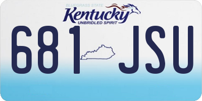 KY license plate 681JSU