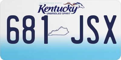 KY license plate 681JSX