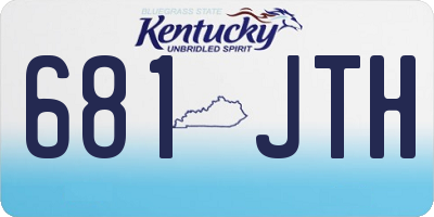 KY license plate 681JTH