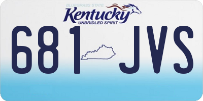 KY license plate 681JVS